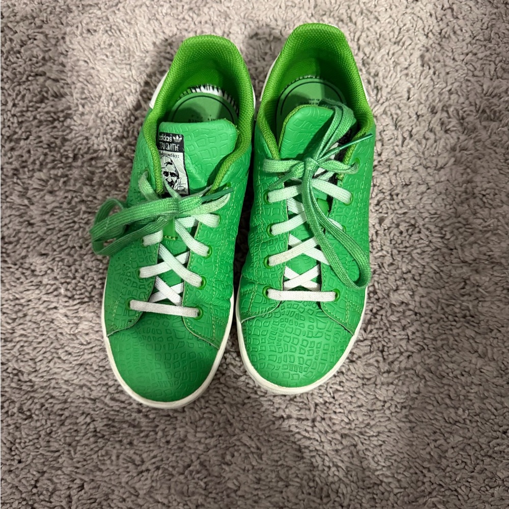 Stan Smith Bright Green Textured Sneakers (Rex Toy Story)